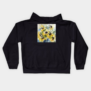 Sunflower Watercolor Graphic Art: Home Decor & Gifts Kids Hoodie